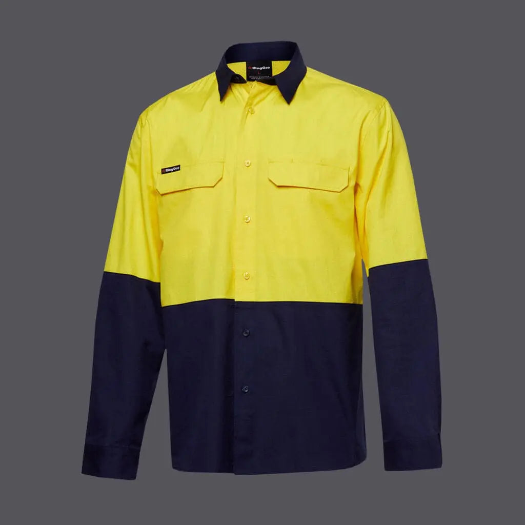 KingGee Workcool Pro Spliced Long Sleeve Work Shirt K54027 Metro Workwear.